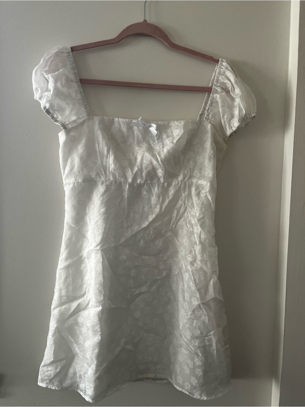 Cottagecore dELiA*s off shoulder white cotton mini dress